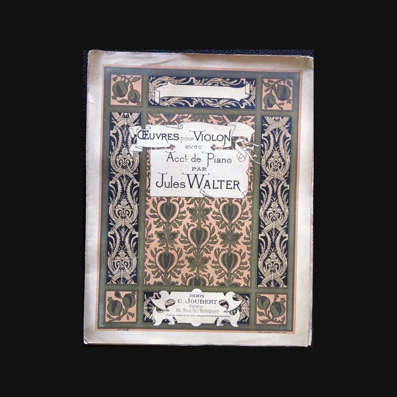 Œuvres pour violon avec de piano Jules Walter