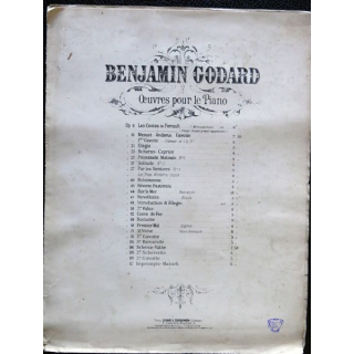 Benjamin Godard Œuvres pour piano - Op 6 Les contes de Perrault, Durand &  Schoenewrk Editeurs