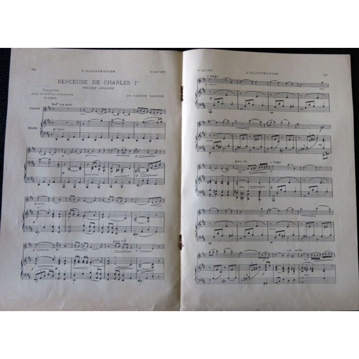 Supplément musical N° 2842  14 aout 1897, Pièce romantique pour piano par C. Cheminade