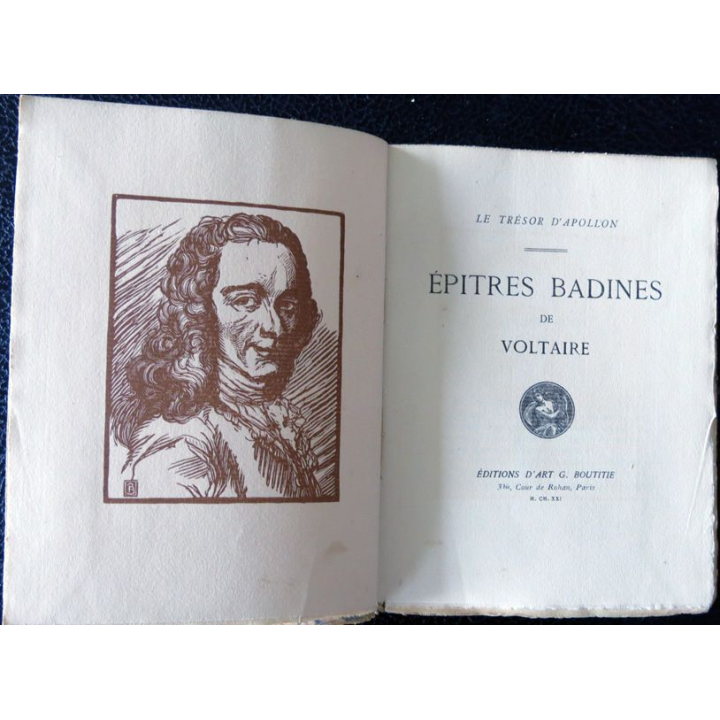 Voltaire - Epitres Badines N°464 aux Editions d'Art G. Boutitie