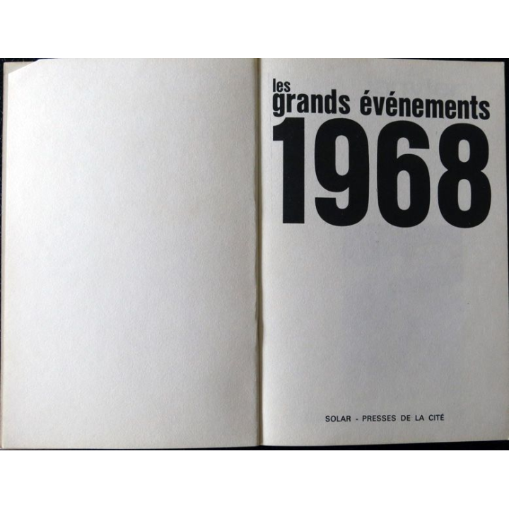 Les grands évenement 1968 aux éditions Presses de La Cité (1969)