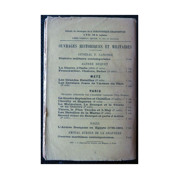 Guerre de 1870-1871 - Paris le bombardement et Buzenval de Alfred Duquet, Bibliothèque Charpentier (1898)