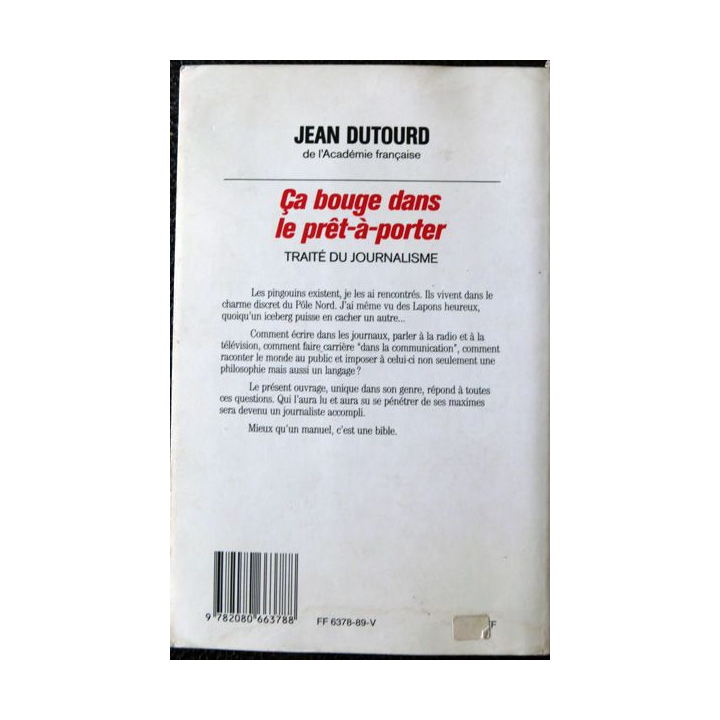 Ça bouge dans le prêt-à-porter de Jean Dutour au éditions Flammarion (1989)