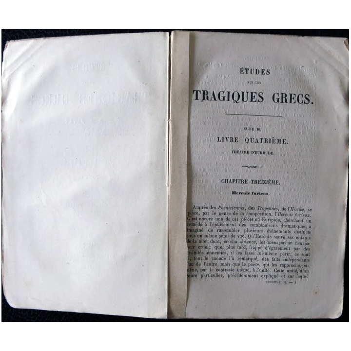 Etudes sur les tragiques grecs - Euripide Tome II 3° Edition 1866 par M. Patin, Librairie Hachette & Cie