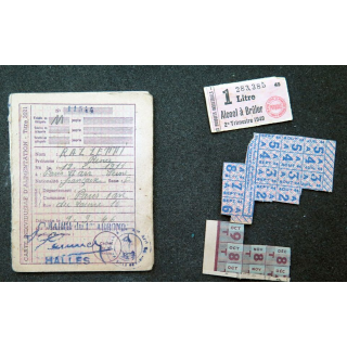 Carte individuelle d'alimentation 1946 avec timbres 1944 et 1948