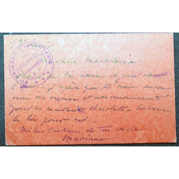 Carte de correspondance des armées avec cachet du Secteur Postal 141