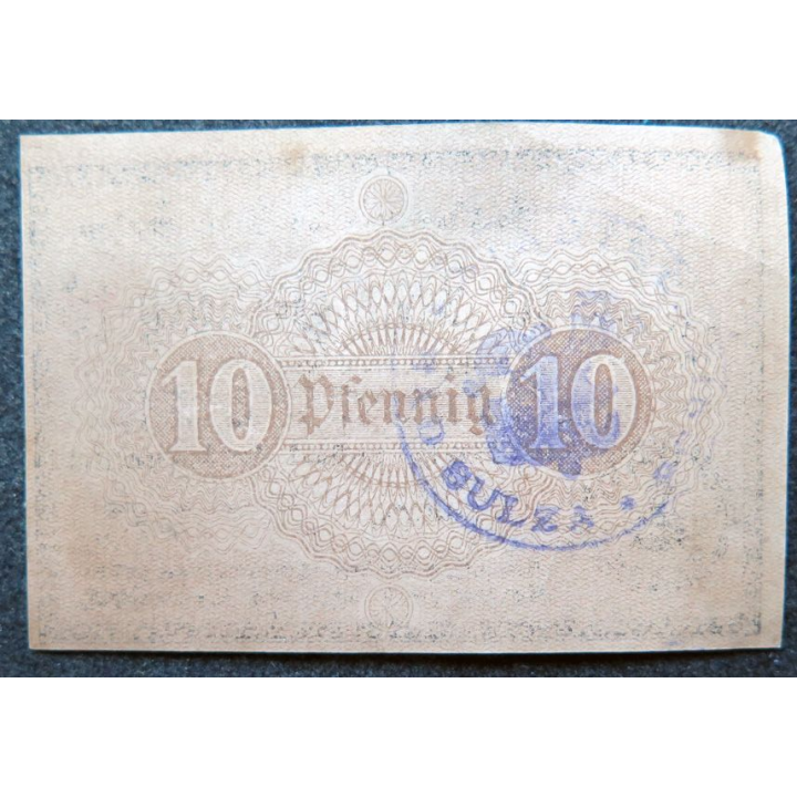 BIllet de banque de 10 pfennig de la ville de Bad Sulea 21 octobre 1918
