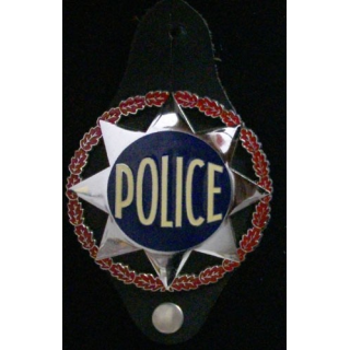 PLAQUE DE POLICE 77 mm SUR CUIR N°56955