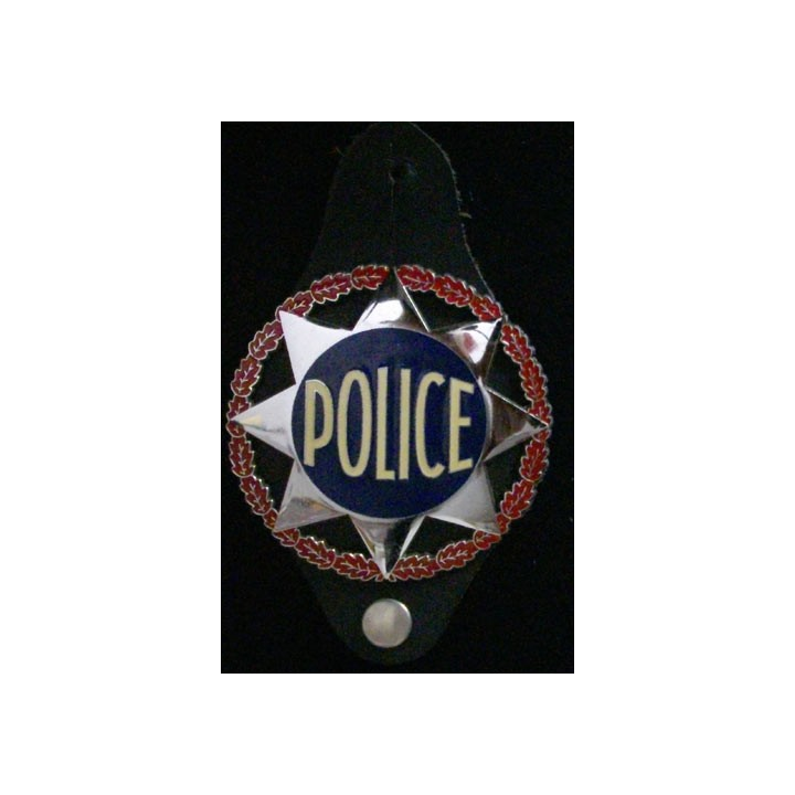 PLAQUE DE POLICE 77 mm SUR CUIR N°56955