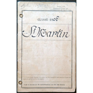 Livret militaire Classe 1906 de cavalerie Tarbes