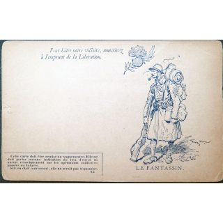 Carte en franchise de correspondance des armées de la République