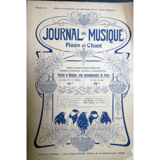 Journal de musique N° 1 - Piano et chant - Jules Taillandier Editeurs