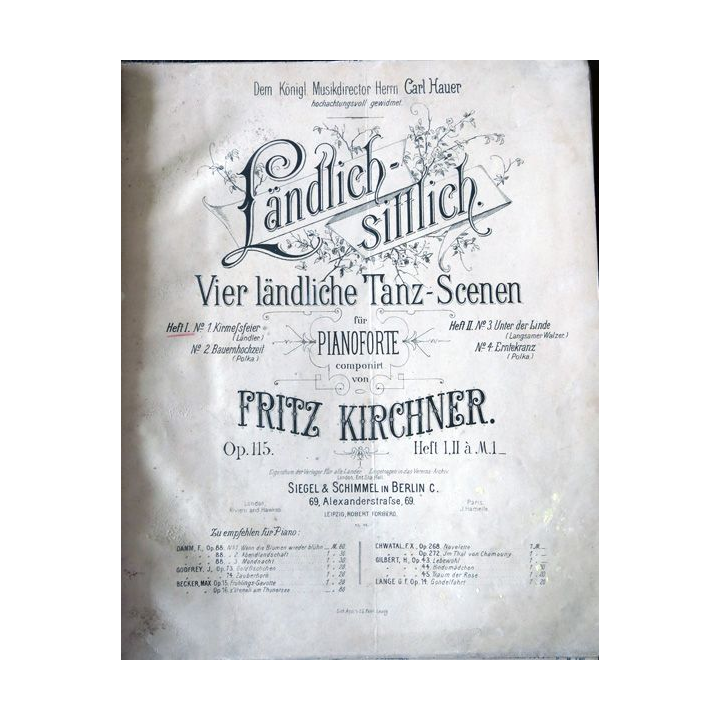 Recueil relié Blanche Uzelmann 1911 - Editeurs Siegel & Schimell in Berlin