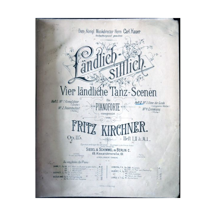 Recueil relié Blanche Uzelmann 1911 - Editeurs Siegel & Schimell in Berlin