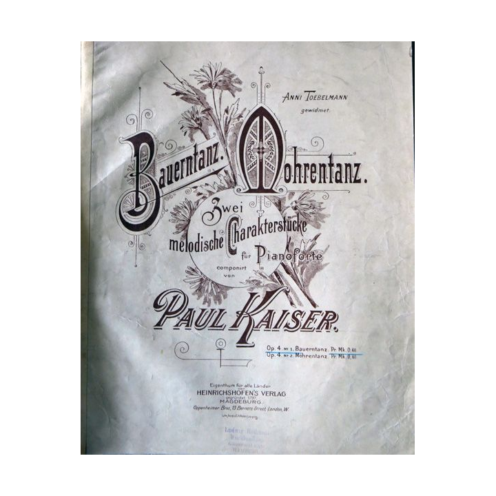 Recueil relié Blanche Uzelmann 1911 - Editeurs Siegel & Schimell in Berlin