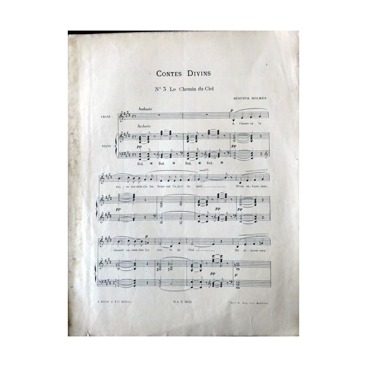 Contes divins N° 3 Le Chemin du ciel  de Augusta Holmès - A. Durand & fils Editeurs