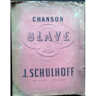 Chanson Slave pour piano de Jules Schulhoff- Au Métronome Emile Benoit, Sulzbach successeur Editeurs