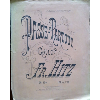 Passe Partout Galop Fr, Hitz Op, 254 Noël 1909 Musique de Georges Fragerolle A. Durand & fils Editeurs