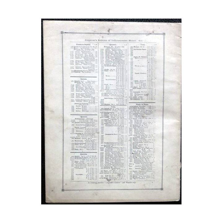 Augener's Edition N° 7515. Kreuz 30 Melodies Op,25 Book III violin & pianoforte
