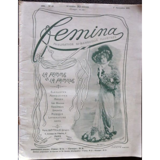 Publication Femina N° 19 - 1° année du 1° novembre 1901, Publication Pierre Lafitte Paris