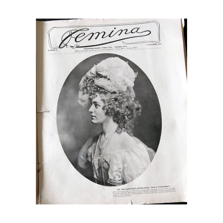 Publication Femina N° 18 - 1° année du 15 octobre 1901, Publication Pierre Lafitte Paris