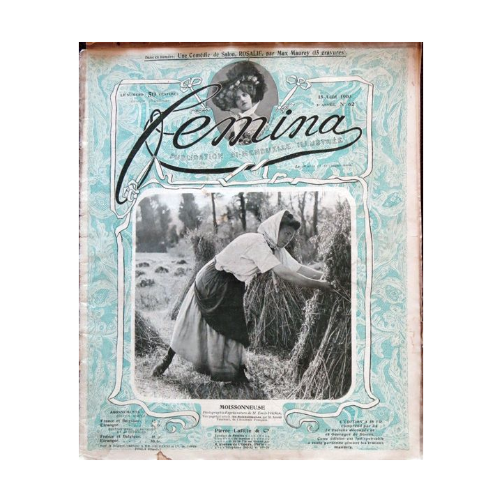 Publication Femina N° 62 - 3° année du 15 août 1903, Publication Pierre Lafitte Paris
