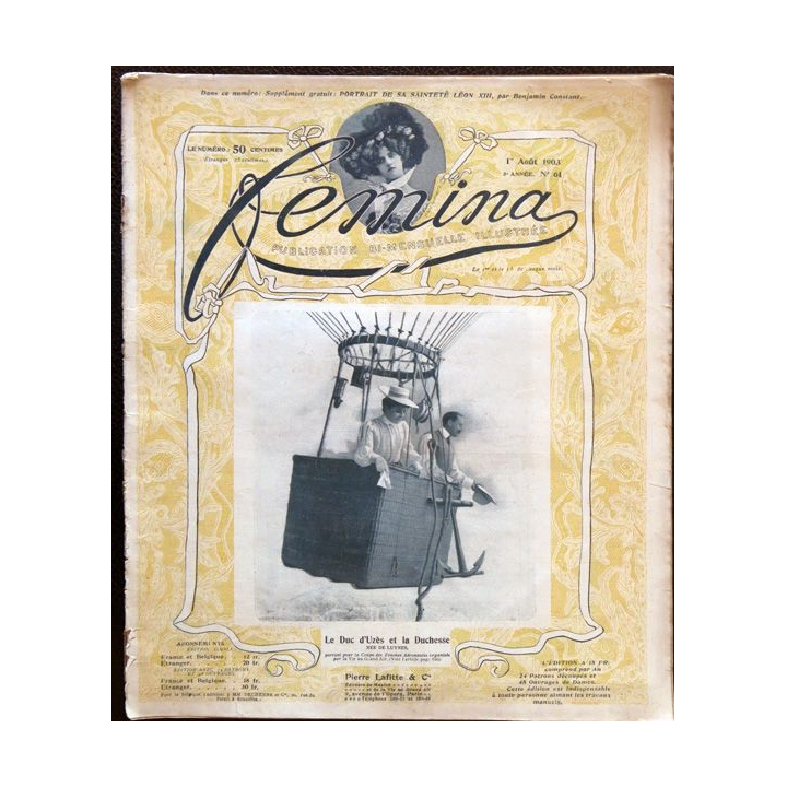 Publication Femina N° 61 - 3° année du 1° août 1903, Publication Pierre Lafitte Paris