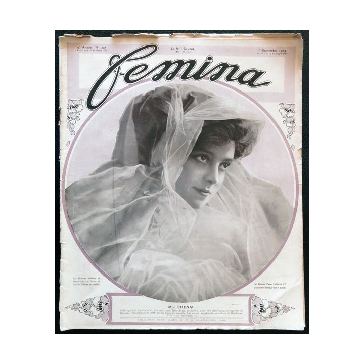 Publication Femina N° 207 - 9° année du 1° septembre 1909, Publication Pierre Lafitte Paris