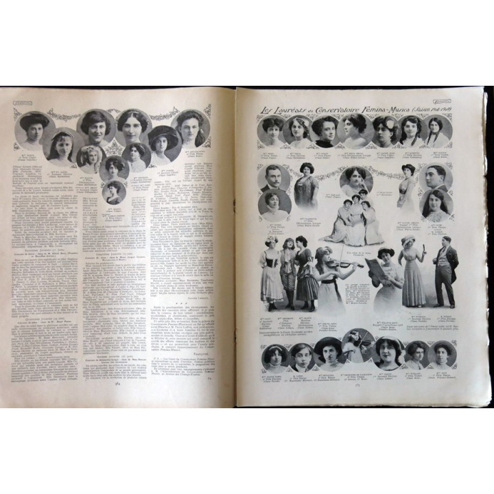 Publication Femina N° 206 - 9° année du 15 août 1909, aux éditions Pierre Lafitte & Cie Paris