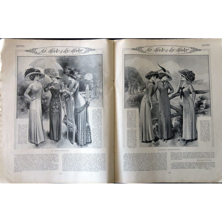Publication Femina N° 203 - 9° année du 1° juillet 1909, aux éditions Pierre Lafitte & Cie Paris