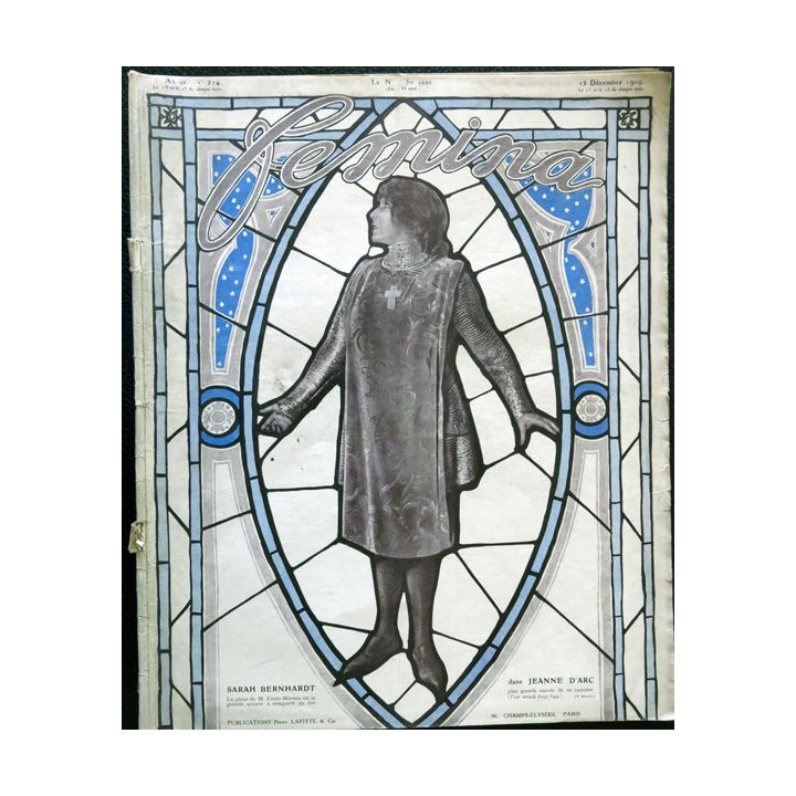 Publication Femina N° 214 - 9° année du 15 décembre 1909, aux éditions Pierre Lafitte & Cie Paris