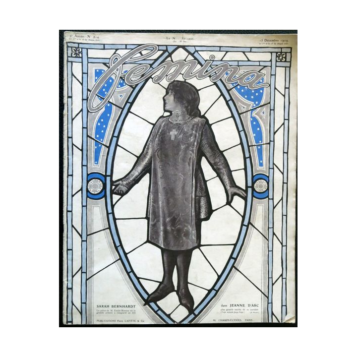 Publication Femina N° 214 - 9° année du 15 décembre 1909, aux éditions Pierre Lafitte & Cie Paris