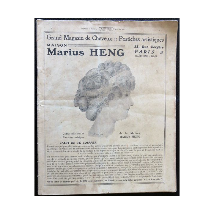 Publication Femina N° 201 - 9° année du 1° juin 1909, aux éditions Pierre Lafitte & Cie Paris