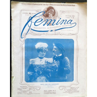 Publication Femina N° 50 - 3° année du 15 février 1903, aux éditions Pierre Lafitte & Cie Paris