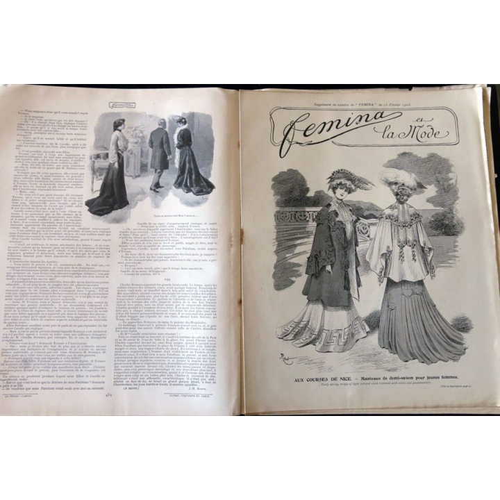 Publication Femina N° 50 - 3° année du 15 février 1903, aux éditions Pierre Lafitte & Cie Paris