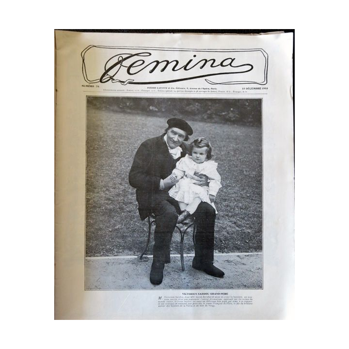 Publication Femina Noël N° 70 - 3° année - 15 décembre 1903, aux éditions Pierre Lafitte & Cie Paris