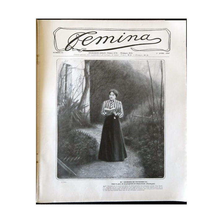 Publication Femina N° 53 - 3° année du 1° avril 1903, aux éditions Pierre Lafitte & Cie Paris