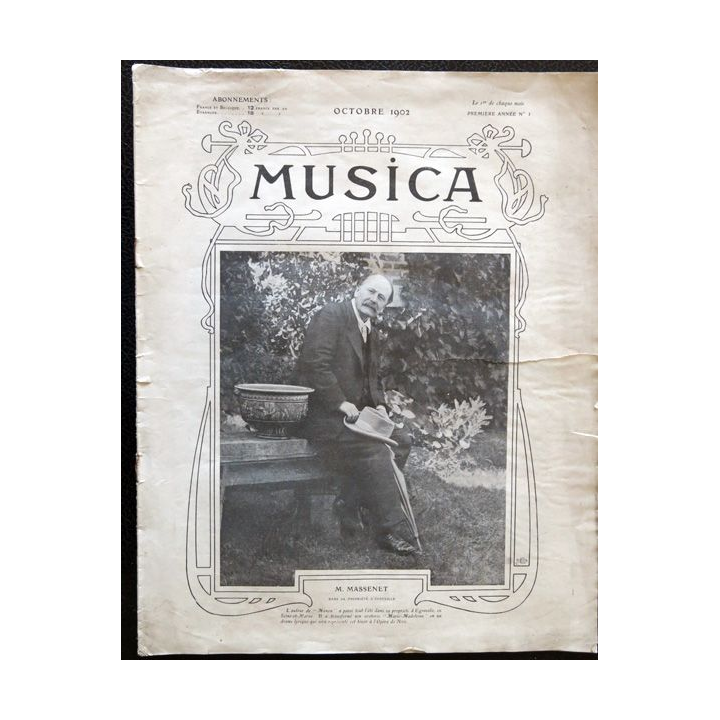 Album Musica N° 01 - 1° année octobre 1902, aux éditions Pierre Lafitte & Cie Paris