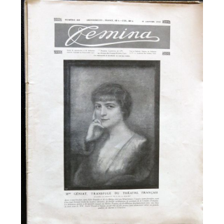 Publication Femina N° 288 - 13° année du 15 janvier 1913 aux éditions Pierre Lafitte & Cie Paris