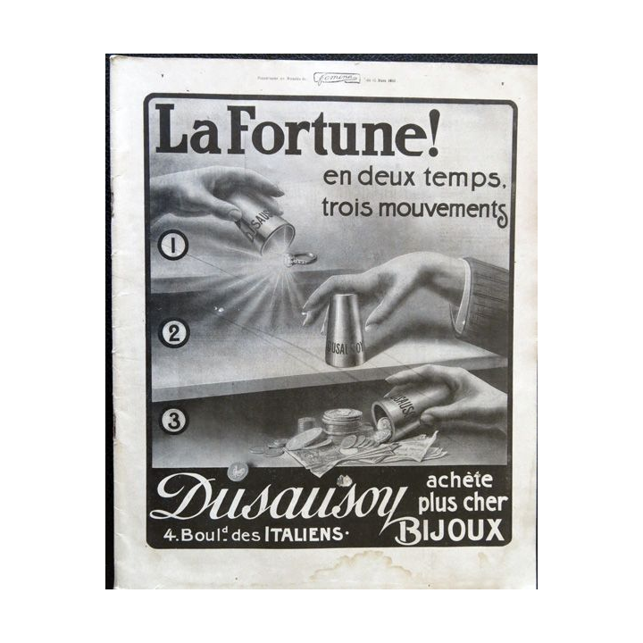 Supplément Publication Femina  -  du 15 mars 1911, aux éditions Pierre Lafitte & Cie Paris