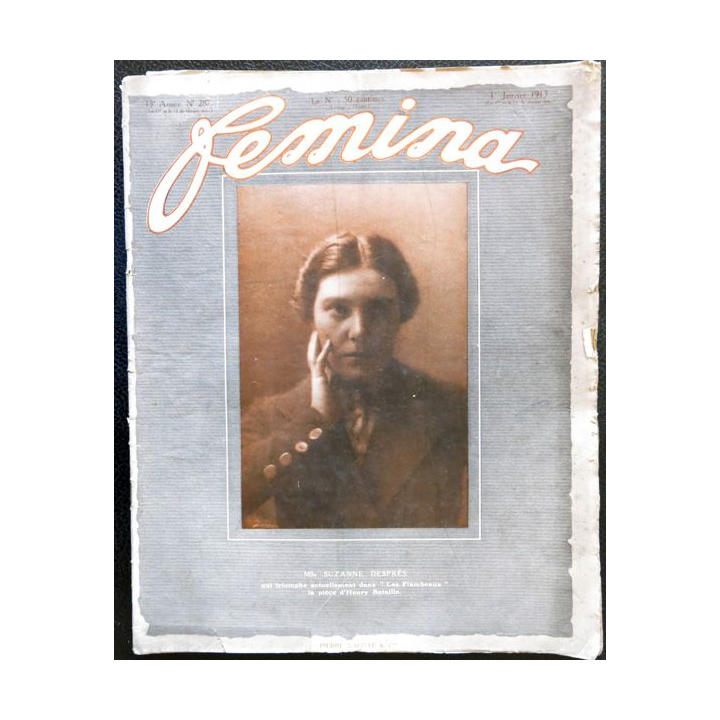 Publication Femina N° 287 - 13° année du 1° janvier 1913, aux éditions Pierre Lafitte & Cie Paris