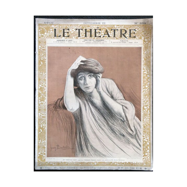 Publication Le Théatre - N° 284 - octobre 1910, Editeurs Manzi, Joyant & Cie Paris