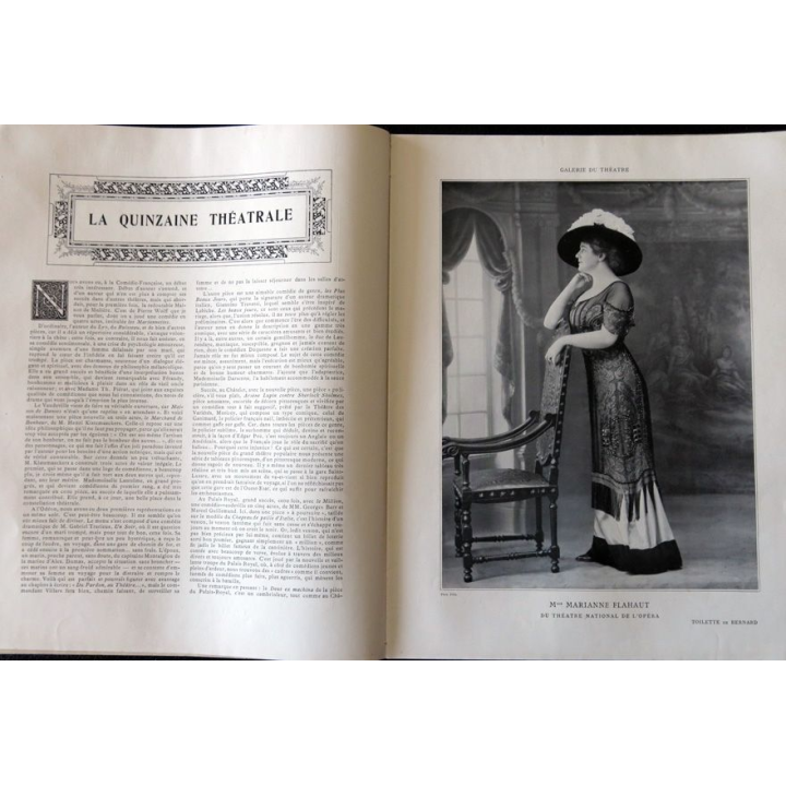 Publication Le Théatre - N° 285 - novembre 1910, Editeurs Manzi, Joyant & Cie Paris