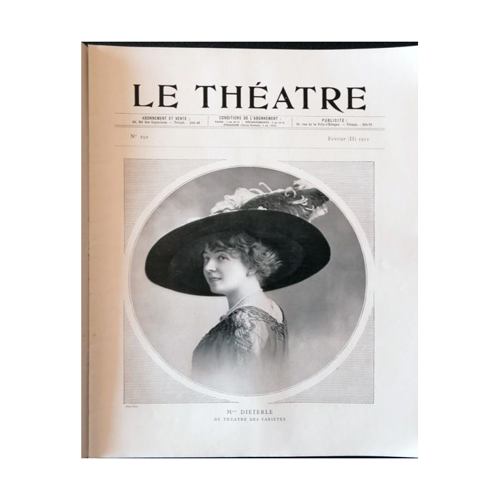 Publication Le Théatre - N° 292 - février 1911, Editeurs Manzi, Joyant & Cie Paris