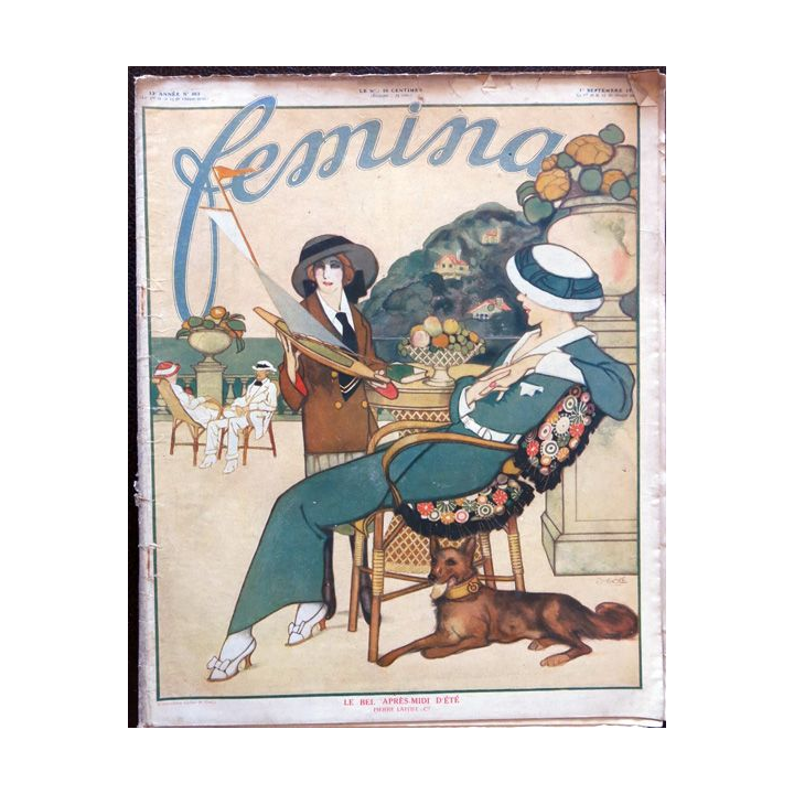 Publication Femina N° 303 - 13° année du 1° septembre 1913, aux éditions Pierre Lafitte & Cie Paris