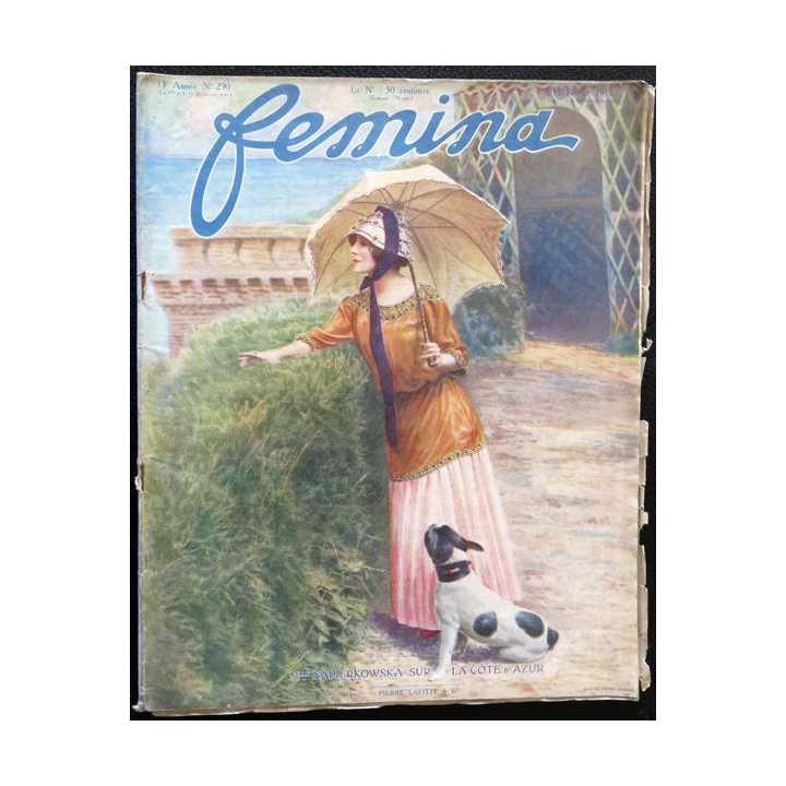 Publication Femina N° 290 - 13° année du 15 février 1913, aux éditions Pierre Lafitte & Cie Paris