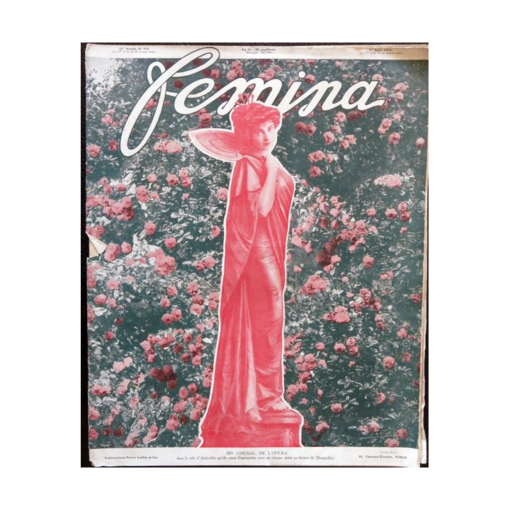 Publication Femina N° 253 - 11° année du 1° août 1911, aux éditions Pierre Lafitte & Cie Paris
