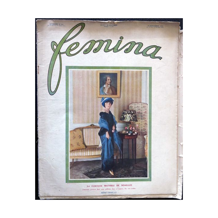 Publication Femina N° 304 - 13° année du 15 décembre 1913, aux éditions Pierre Lafitte & Cie Paris