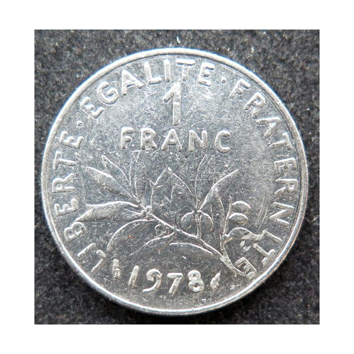 FRANCE : pièce de 1 franc Semeuse Nickel tranche striée