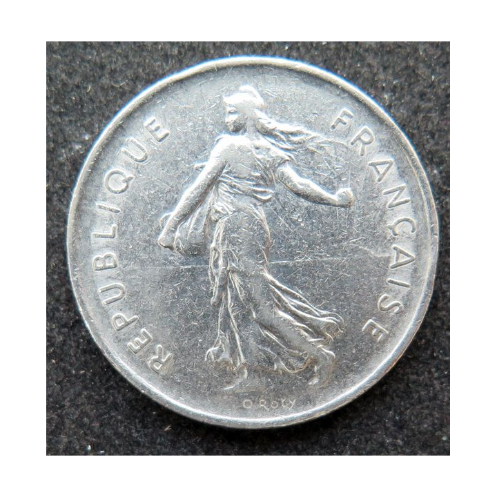 FRANCE : pièce de 5 franc Semeuse Nickel tranche striée 1971